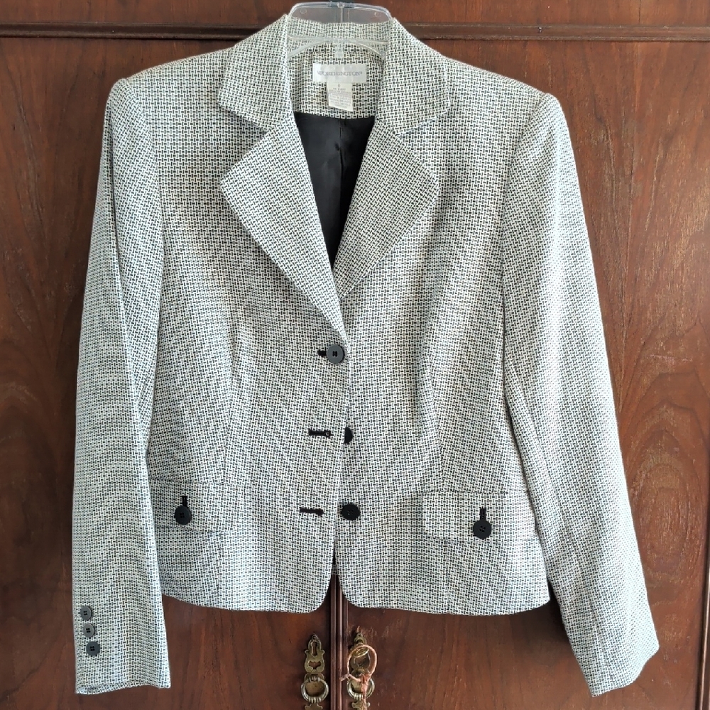 Worthington Black and White Checkered Blazer